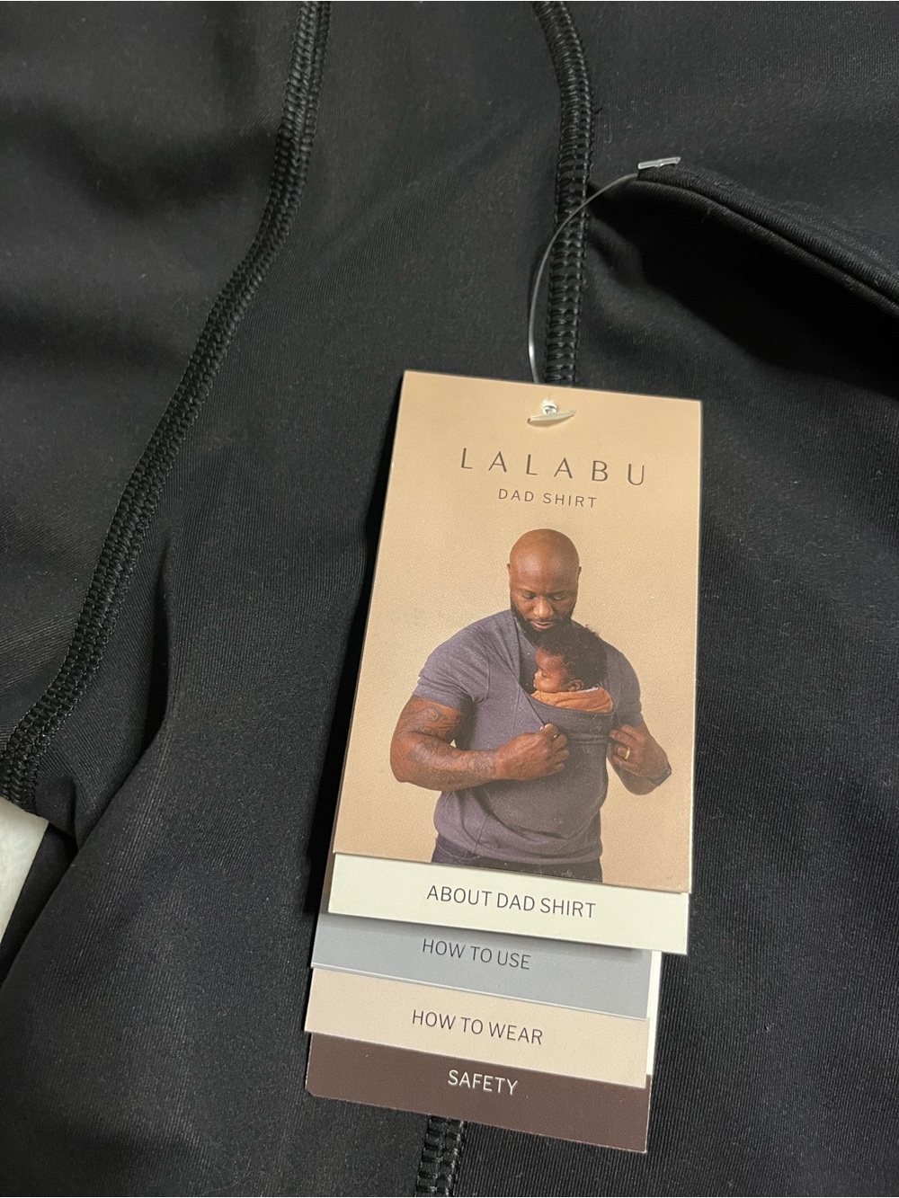 LALABU Men’s Dad Shirt - Black NWT